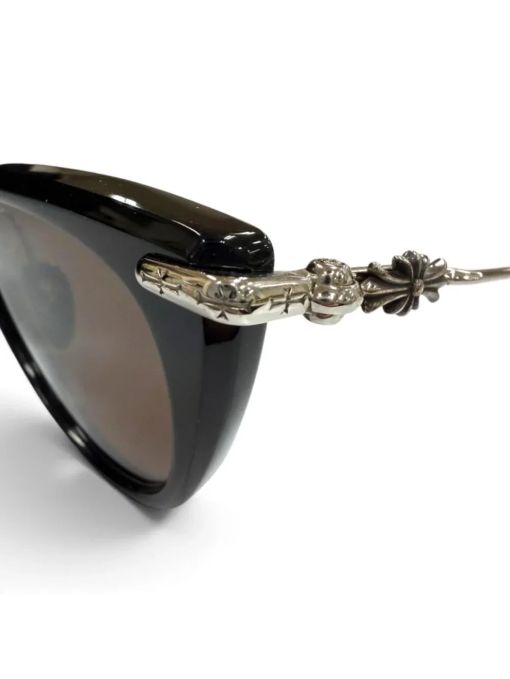 Chrome Hearts New Lover Newrubber 925 Floral Cross Eyewear Sunglasses Black